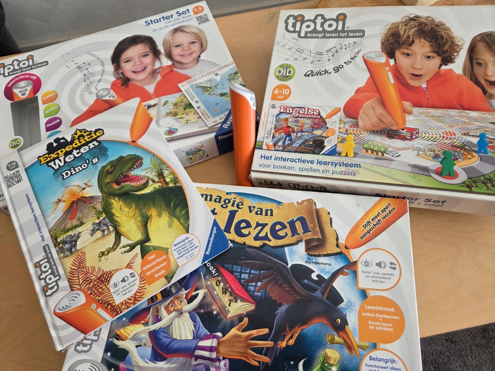 Tiptoi Set: pen, 2 boeken en 2 spellen (excl. oplaadkabel), Kinderen en Baby's, Speelgoed | Educatief en Creatief, Ophalen, Gebruikt