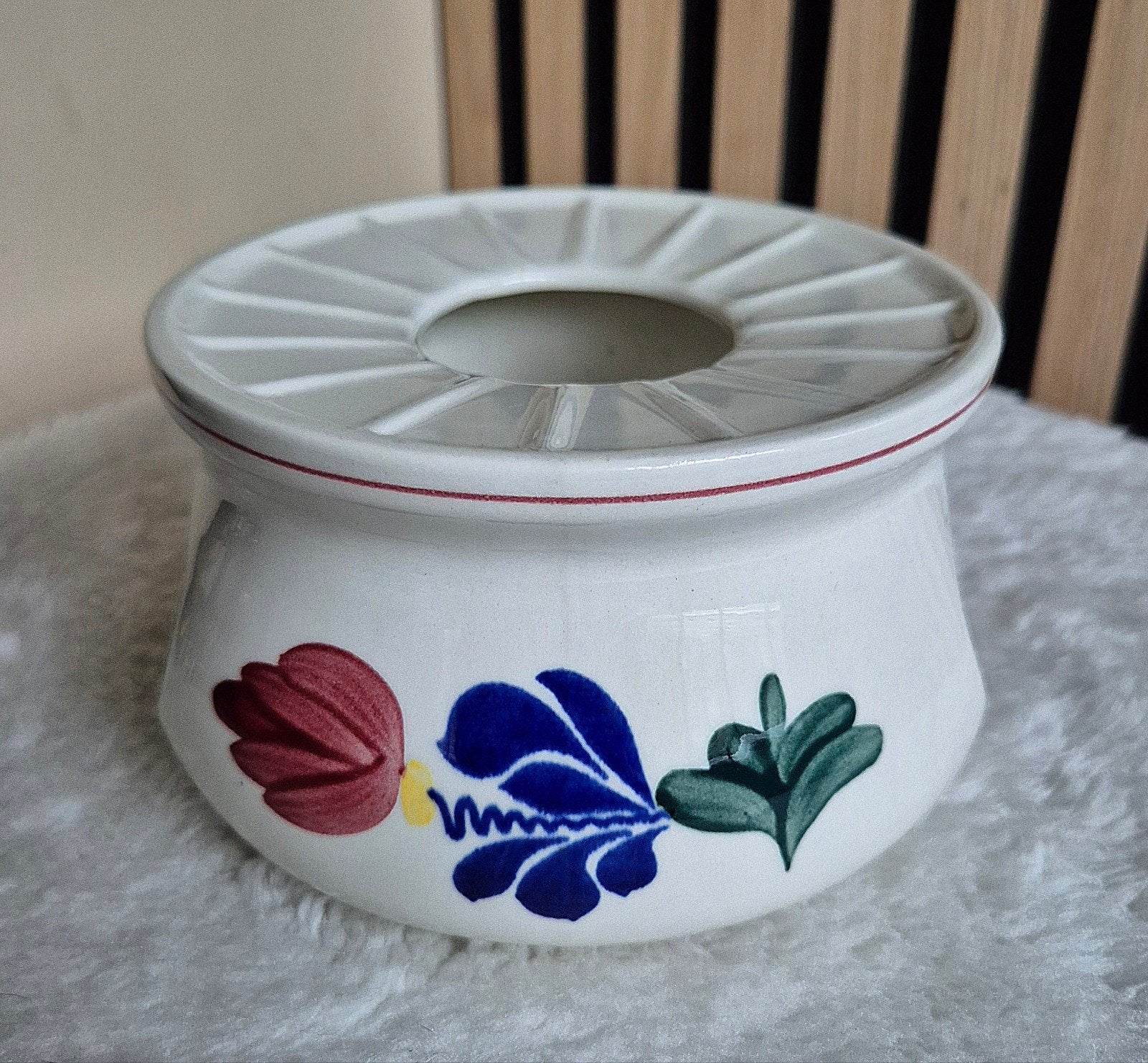 Royal Boch Boerenbont theelicht / rechaud, Ophalen of Verzenden, Zo goed als nieuw, Aardewerk, Royal Boch