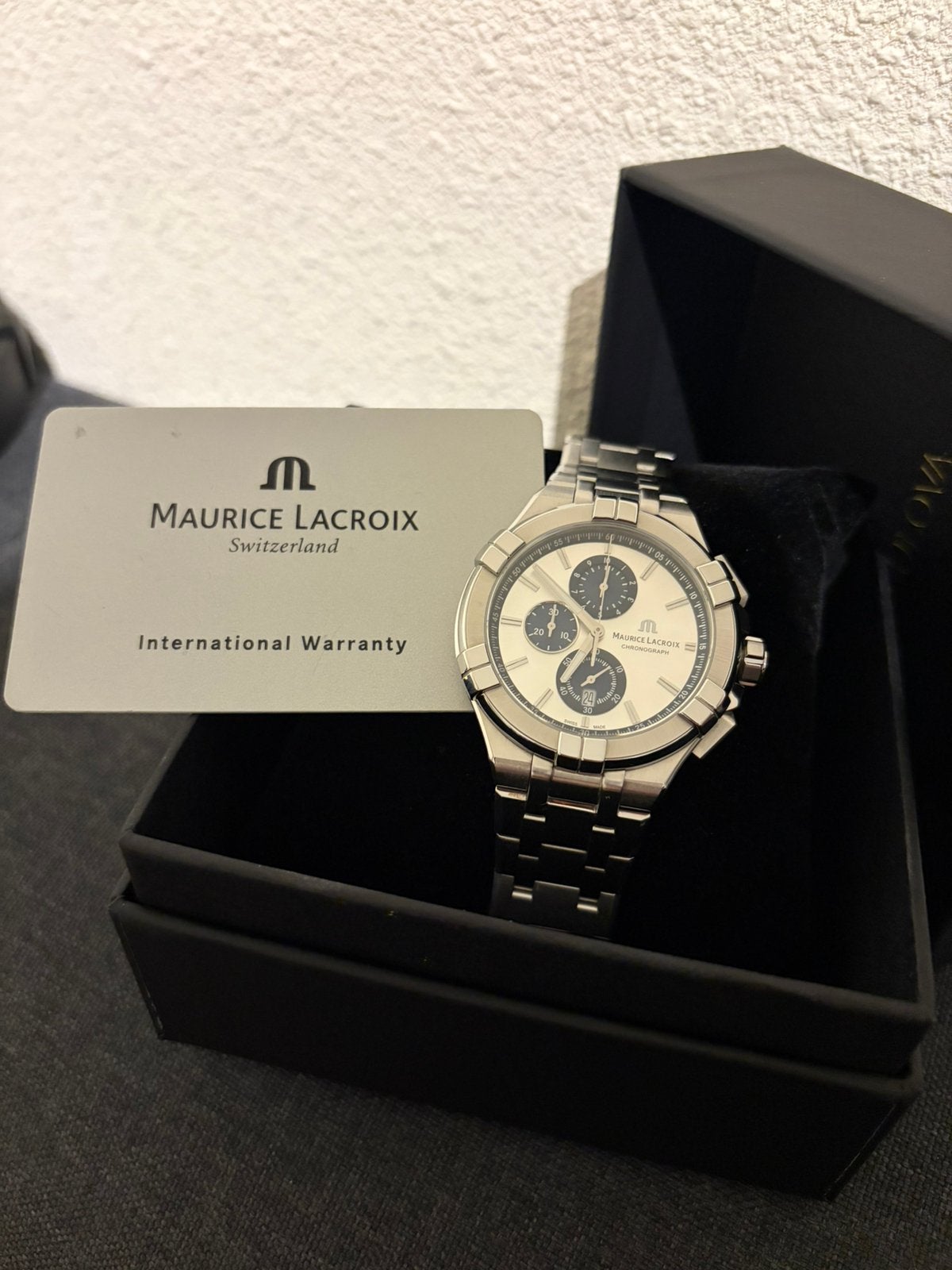 Maurice LaCroix Aikon Chronograph, Ophalen of Verzenden, Zo goed als nieuw, Leer, Overige merken