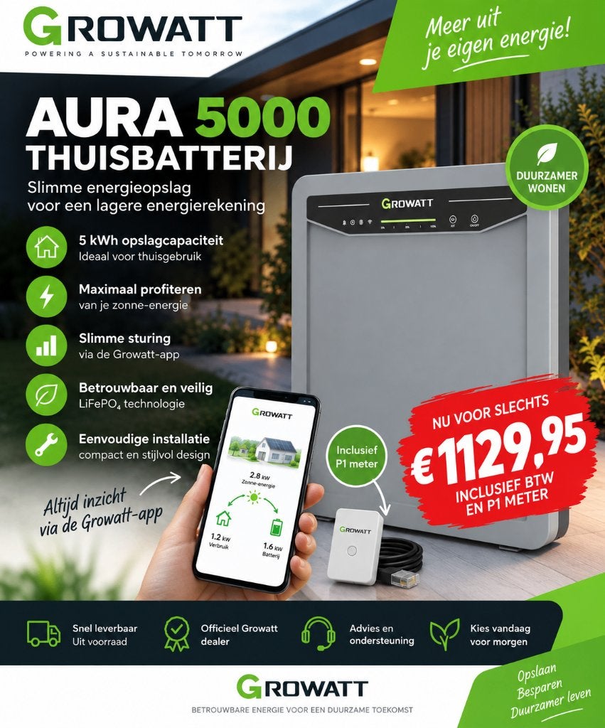 Growatt AURA 5000 Thuisbatterij - Slimme Energieopslag