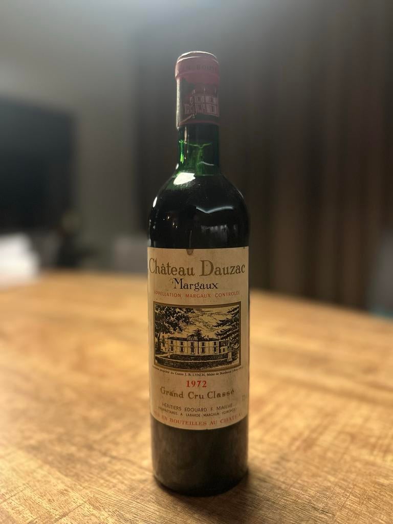 Chateau Dauzac Margaux 1972 - Exclusieve Rode Wijn, Ophalen, Gebruikt, Frankrijk, Rode wijn