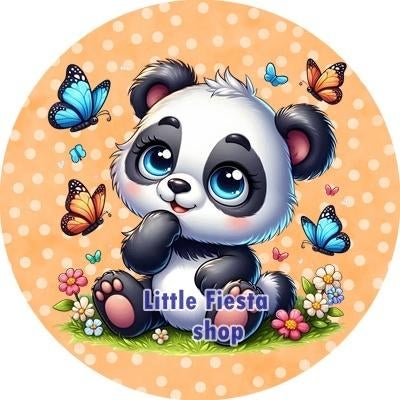 L817 eetpapier panda 20x4,7cm eetbare cupcake rondjes, Ophalen of Verzenden, Nieuw, Cupcakes, Versiering