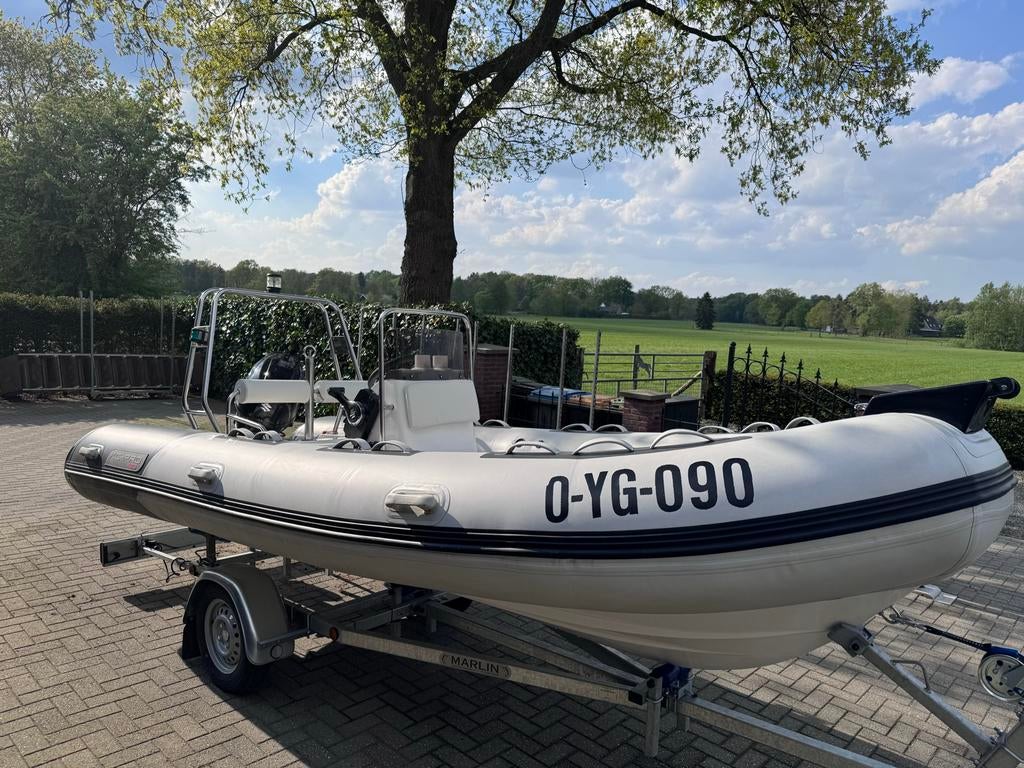 Te koop XC-Pro 480 RIB boot met trailer, Ophalen of Verzenden, Zo goed als nieuw, Benzine, Overige materialen