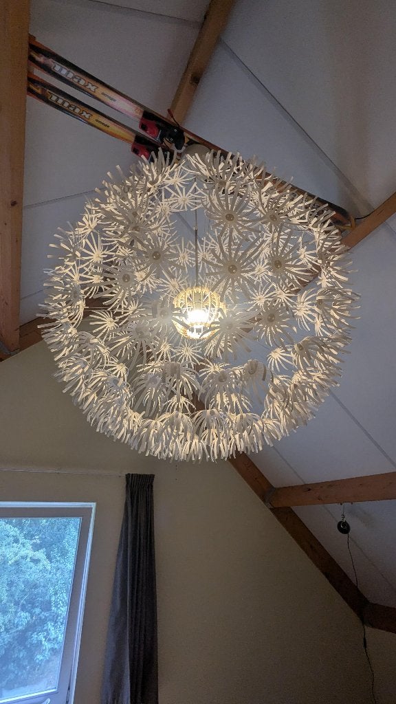 Ikea maskros hanglamp - grote design lamp, Ophalen, Gebruikt, Kunststof