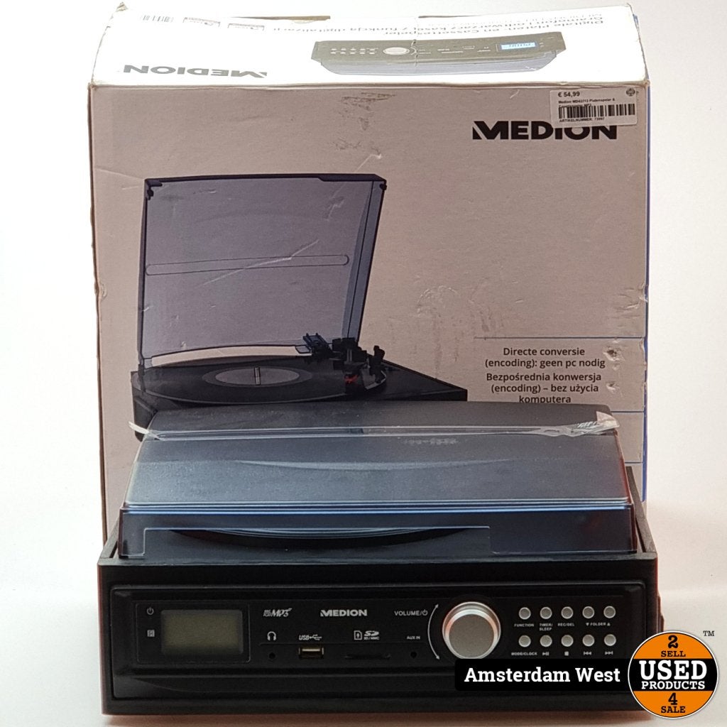 Medion MD43713 Platenspeler & Casettespeler MP3, Medion, Gebruikt, Support@medion.com, Medion AG
Am Zehnthof 77
45307 Essen
Germany