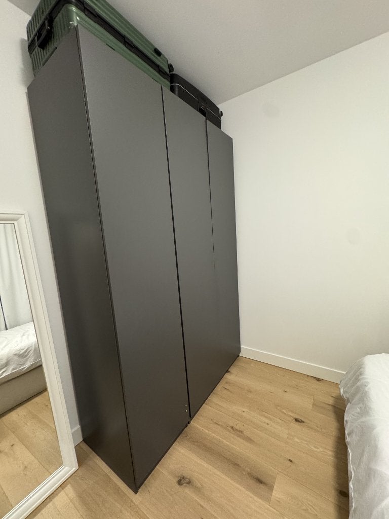 IKEA PAX kledingkast met inrichting – antraciet, Huis en Inrichting, 200 cm of meer, 150 tot 200 cm, Zo goed als nieuw, Modern