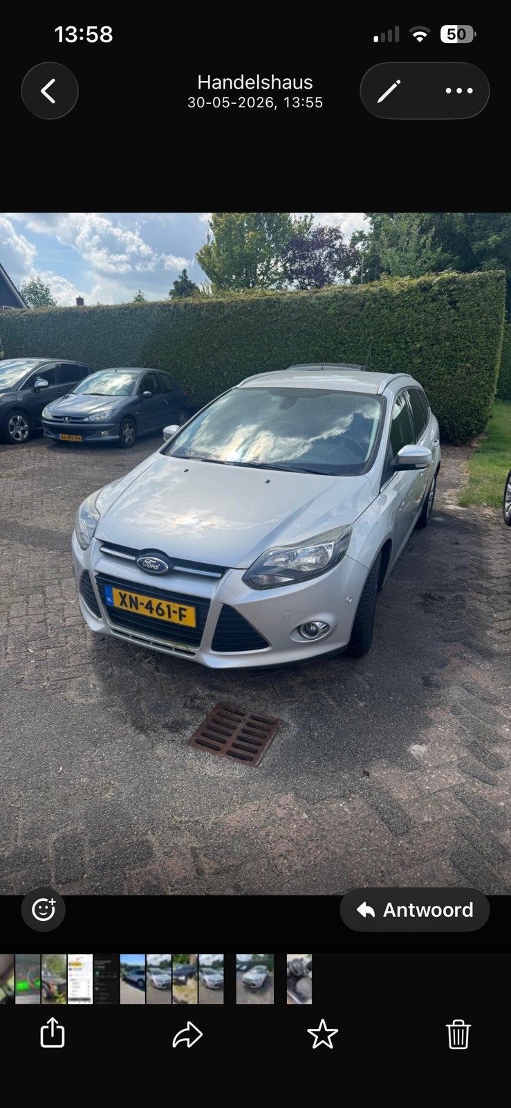 Ford Focus 1.0 Ecoboost 74KW Wagon 2014 Grijs, Auto's, 100 pk, Handgeschakeld, Particulier, 998 cc