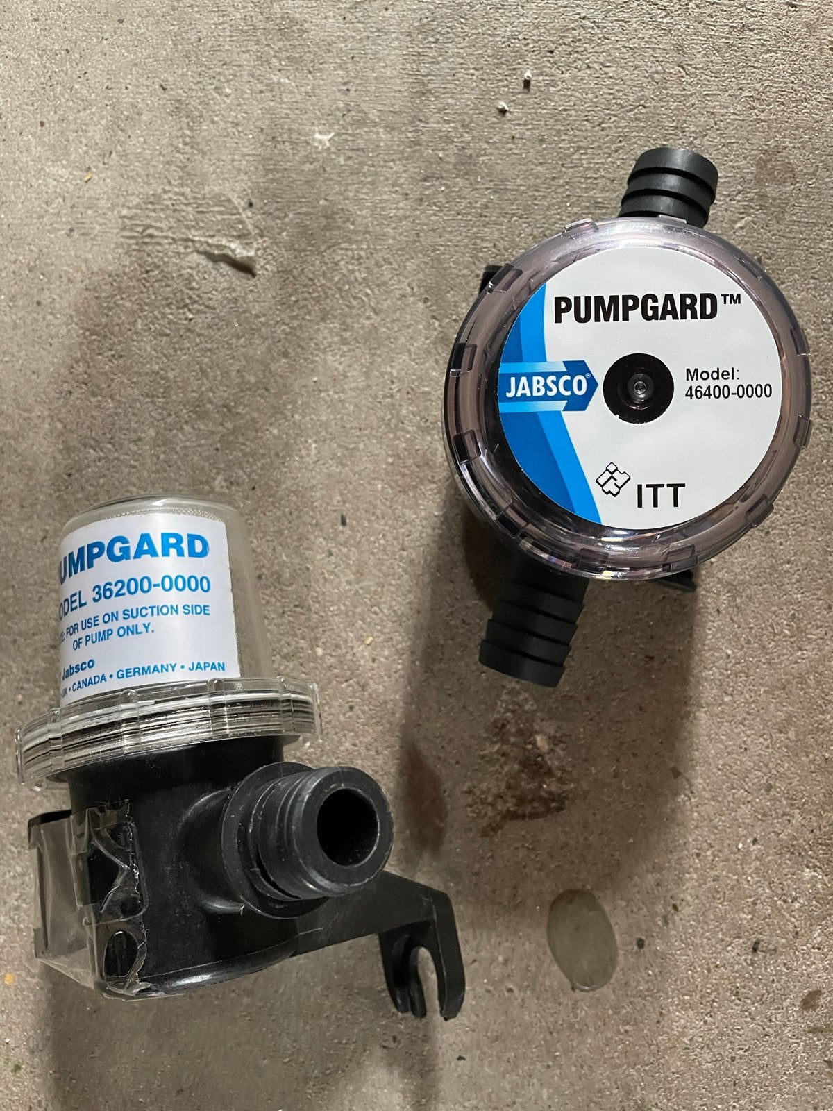 Jabsco Pumpgard 2x: 1x nieuw (46400-000), 1x gebruikt (36200, Watersport en Boten, Ophalen of Verzenden, Nieuw, Motor en Techniek