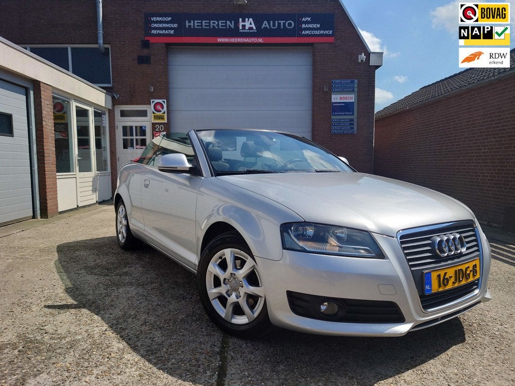 Audi A3 Cabriolet 1.6 Attraction Pro Line, 1e eigenaar, Clim, Auto's, Audi, Parkeersensor, Stof, Gebruikt, Zwart
