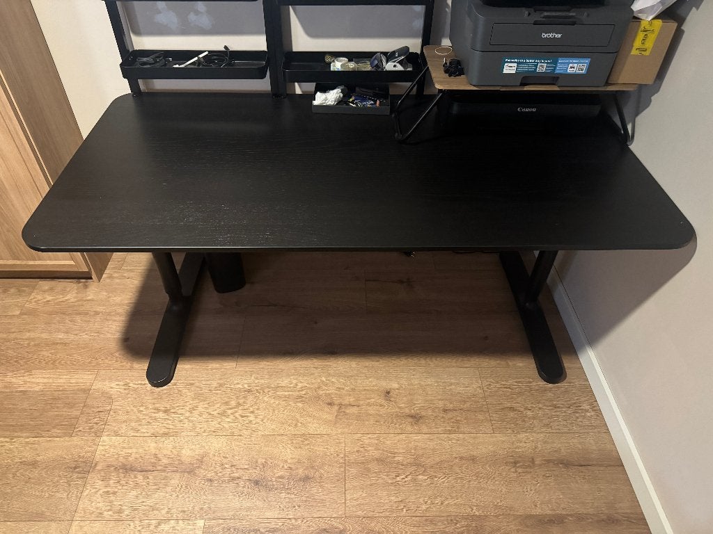 Ikea Bureau zwart, Ophalen, Zwart, 160 cm, Gebruikt