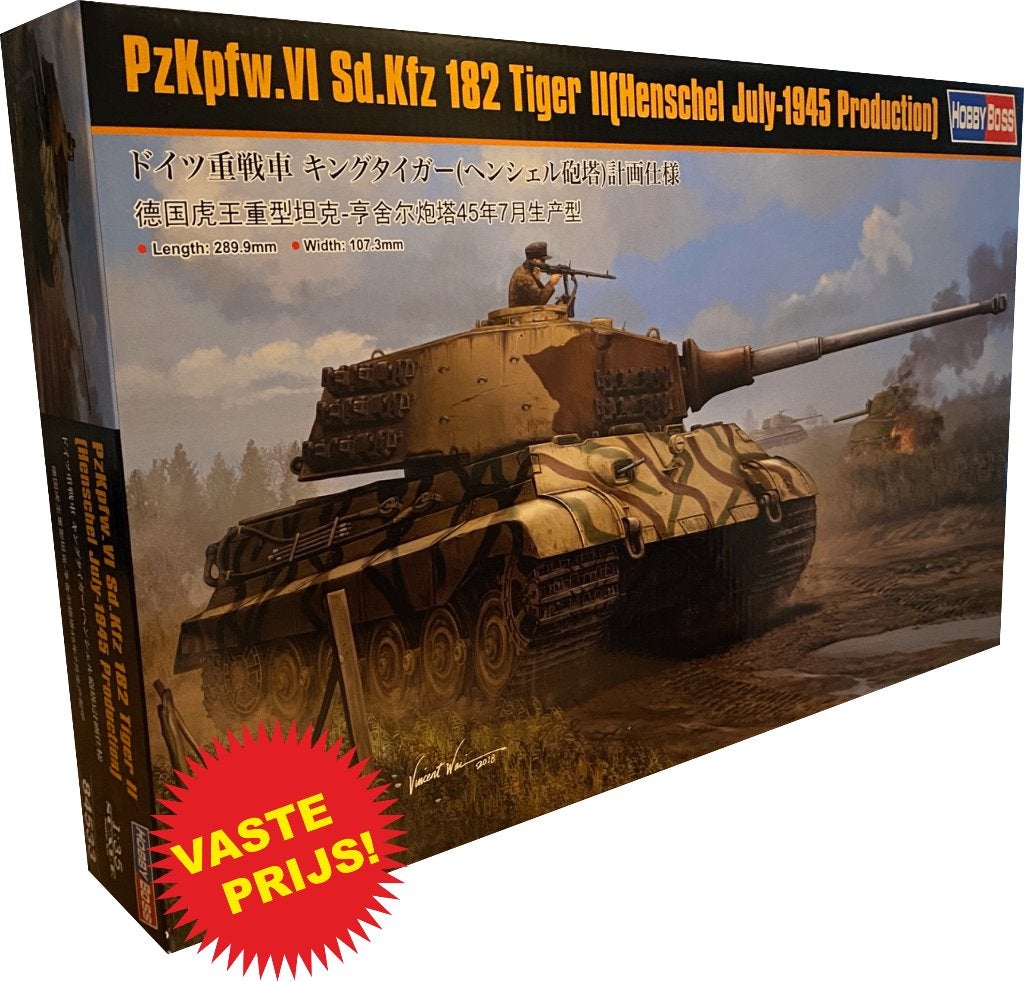PzKpfw.VI Sd.Kfz 182 Tiger II (Hobby Boss 84533) 1/35, Overige merken, Tank, 1:32 tot 1:50, Nieuw