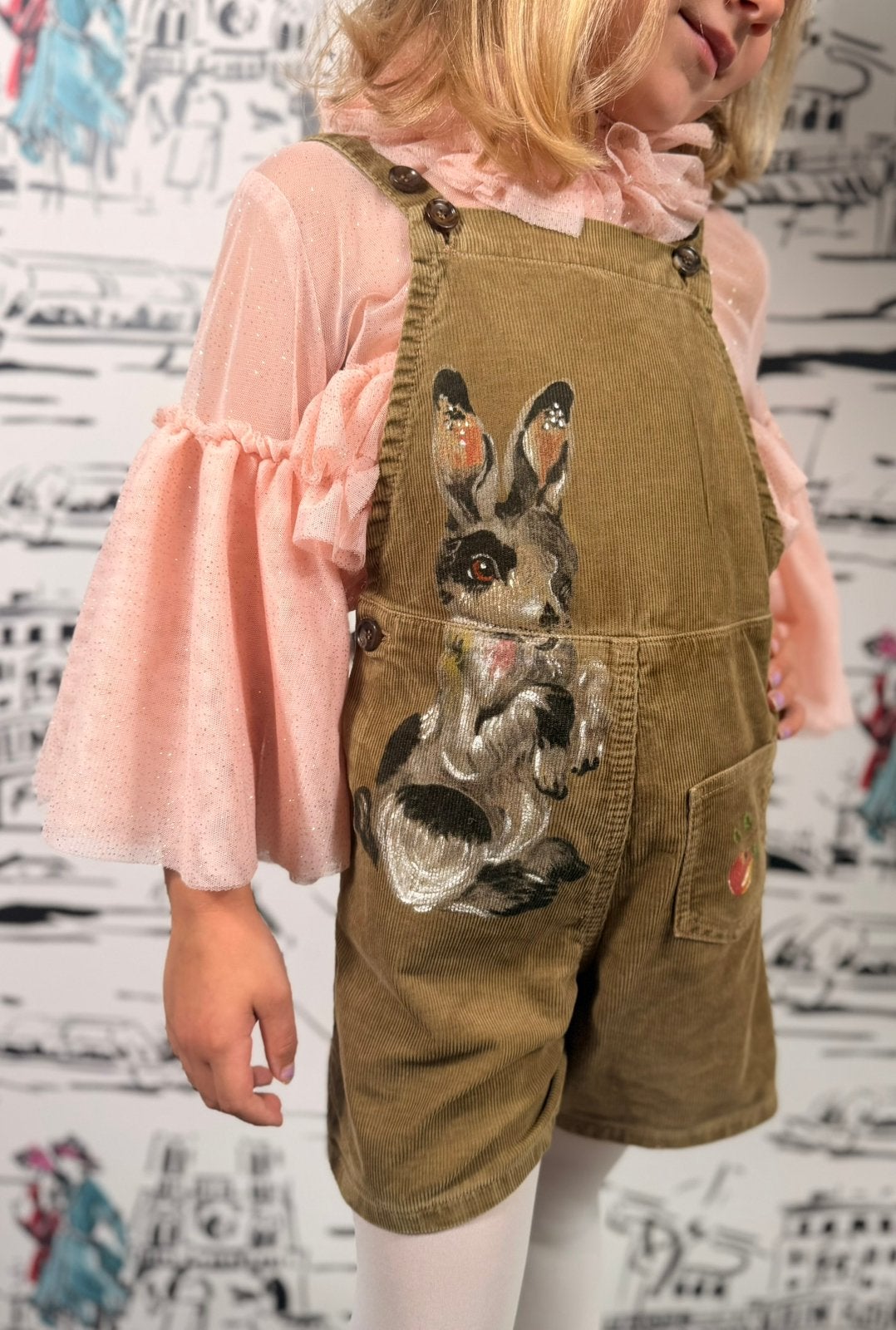 Gucci kids zeldame konijn print overall maat 98-104, Kinderen en Baby's, Kinderkleding | Maat 98, Overige typen, Verzenden, Jongen of Meisje