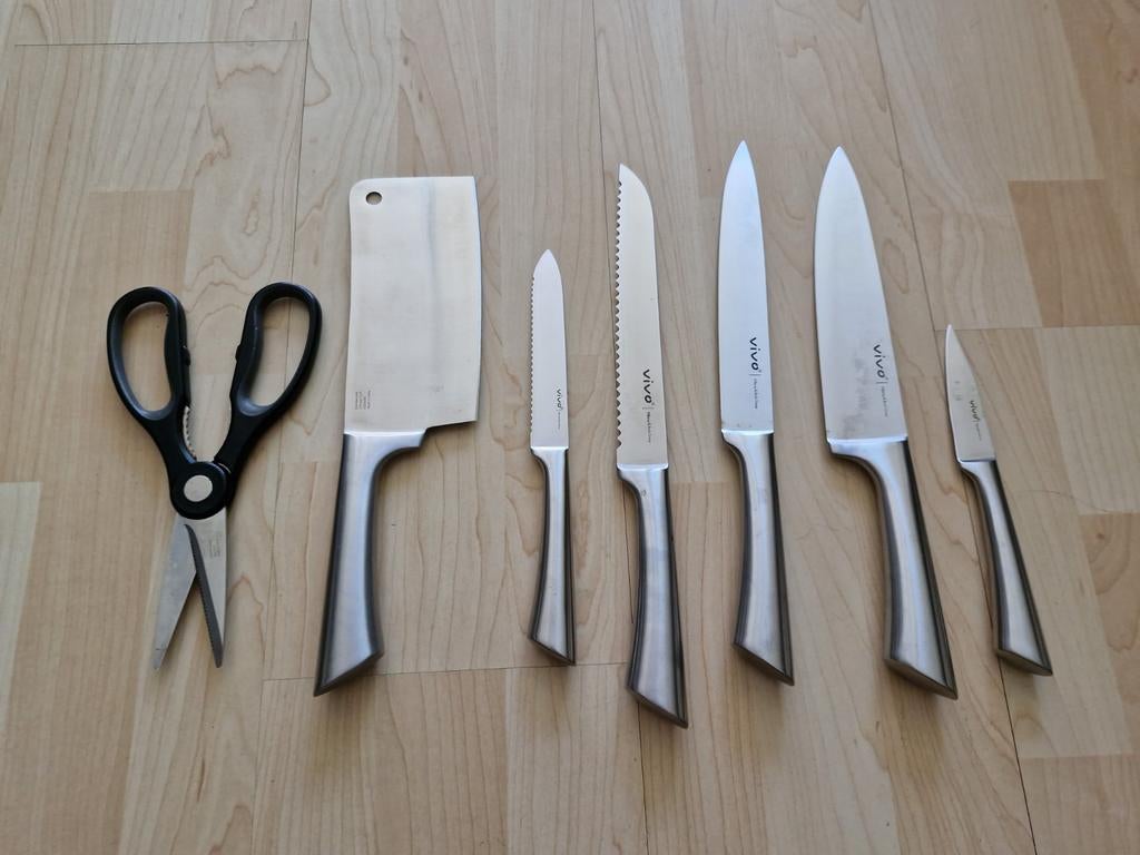 Vivo messen en messenblok, Ophalen of Verzenden, Rvs of Chroom