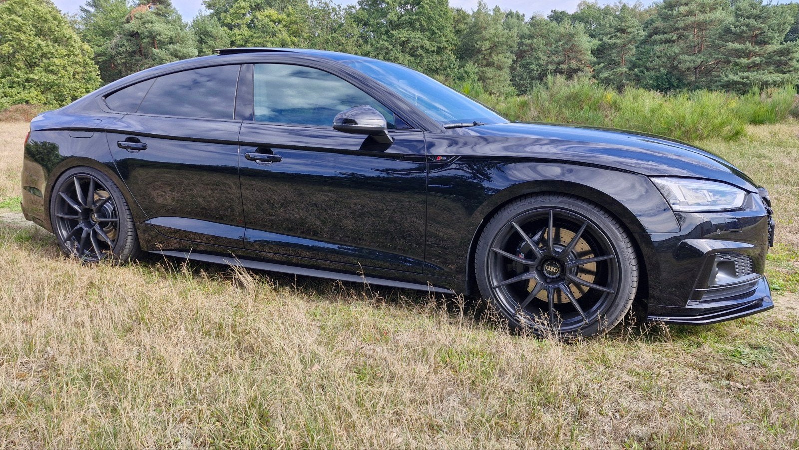 Audi S5 3.0 Tfsi Sportback Quattro S-tr 2017 Zwart KW V2 19", Auto's, Dealer onderhouden, 2995 cc, Zwart, Leder