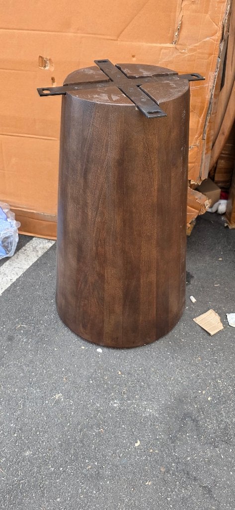 Groot aantal kolompoten eettafel Rond Bruin, Huis en Inrichting, Tafelonderdelen, Ophalen, Tafelpoot, 50 tot 100 cm, Bornsestraat 31