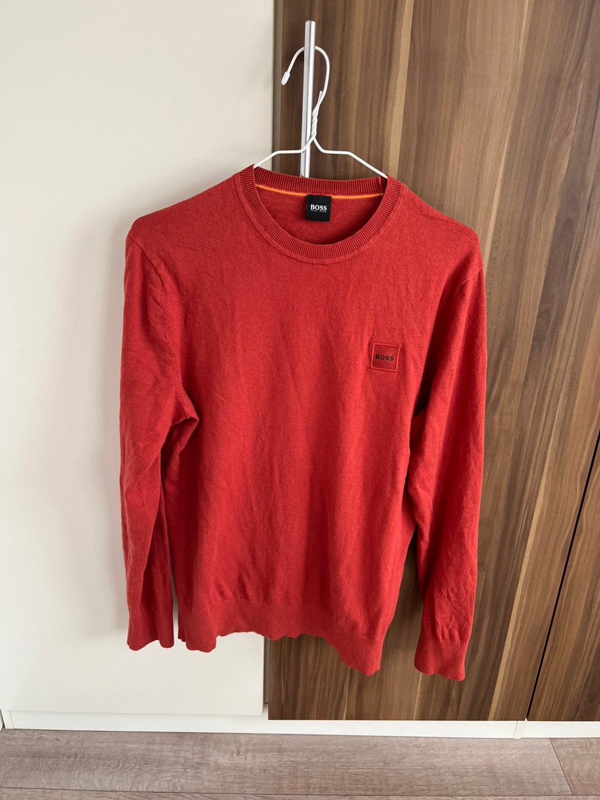 Rode heren trui hugo boss maat L, Ophalen of Verzenden, Zo goed als nieuw, Rood