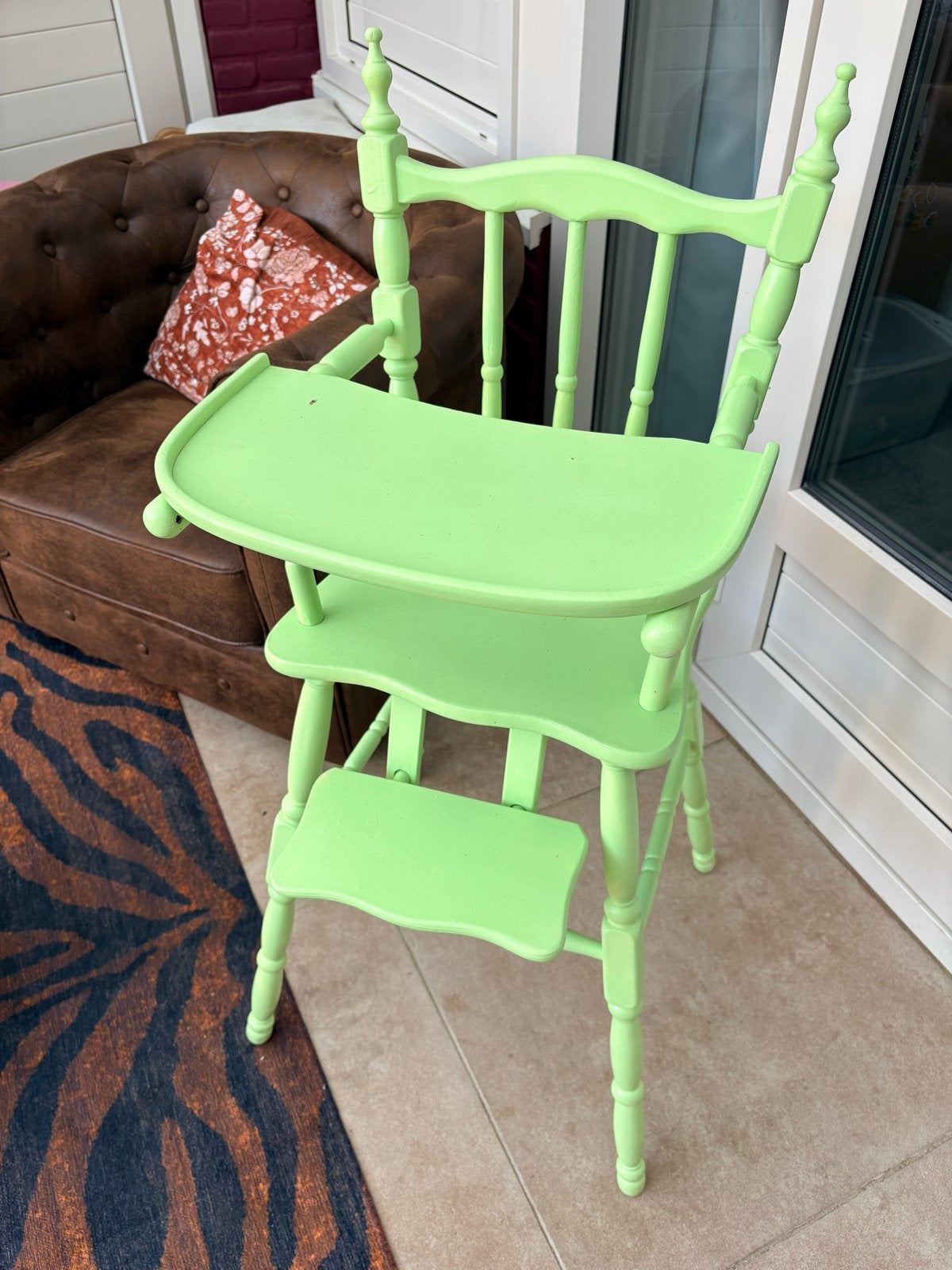 Oude retro tafelstoel - Groen, Ophalen of Verzenden, Gebruikt, Overige typen