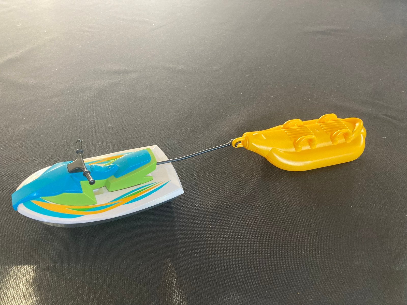 Playmobil jetski met bananen boot., Ophalen of Verzenden, Zo goed als nieuw