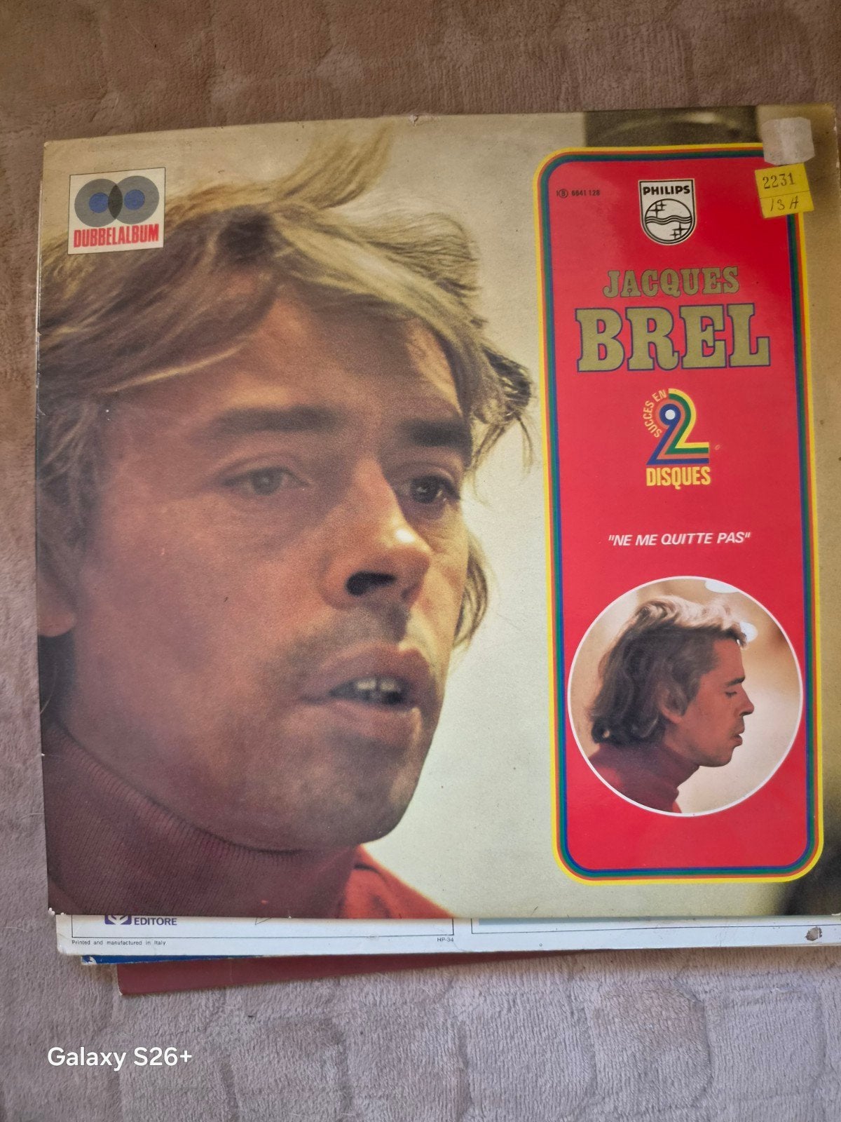 Jacques Brel - Succes En 2 Disques "Ne Me Quitte Pas" LP, Gebruikt, Overige genres, Ophalen of Verzenden, Dubbel-LP