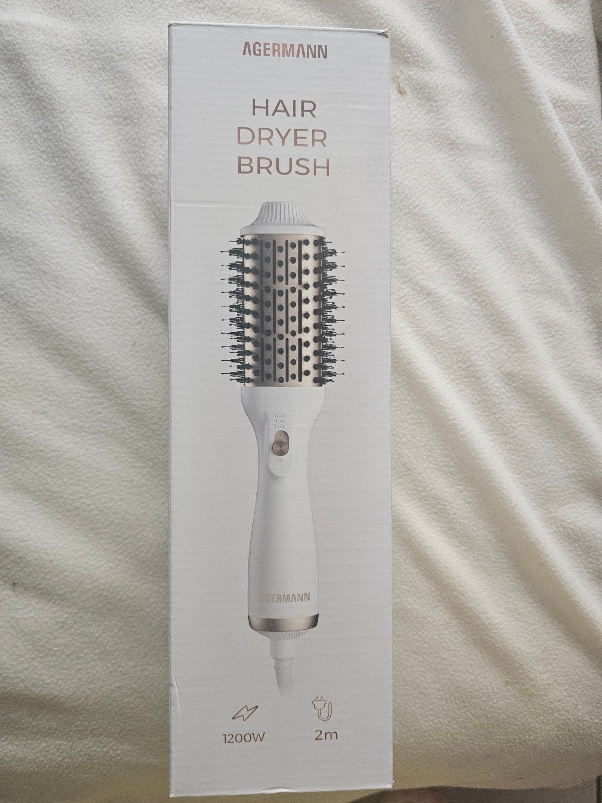 Agermann Föhnborstel 1200W - Nieuw in doos, Ophalen of Verzenden, Nieuw, Föhn of Haardroger