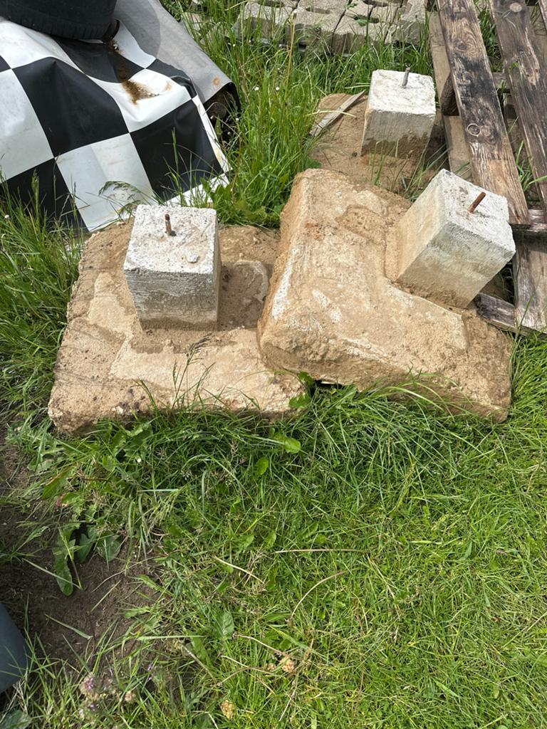 6x Beton poer, 5,- p/s. 60x60cm voor pergola of overkapping, Doe-het-zelf en Verbouw, Ophalen of Verzenden, Gebruikt