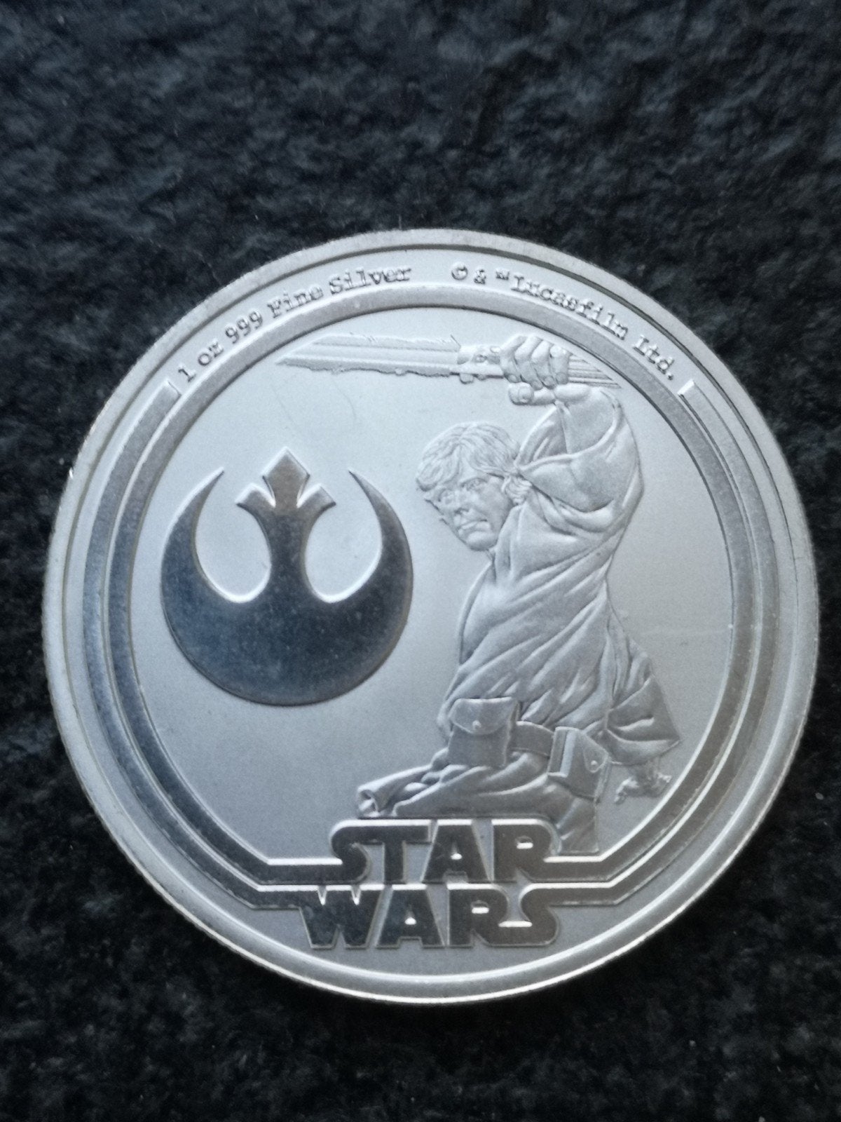 Star Wars Luke Skywalker 1 oz Zilveren Munt 2025 Niue, Ophalen of Verzenden, Overige landen, Losse munt, Zilver