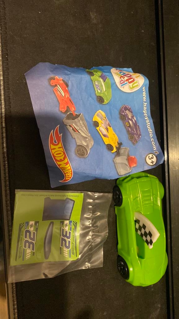 Mcdonalds happy meal 2014 Hot Wheels, Ophalen of Verzenden, Zo goed als nieuw, Handmatig, Hot Wheels