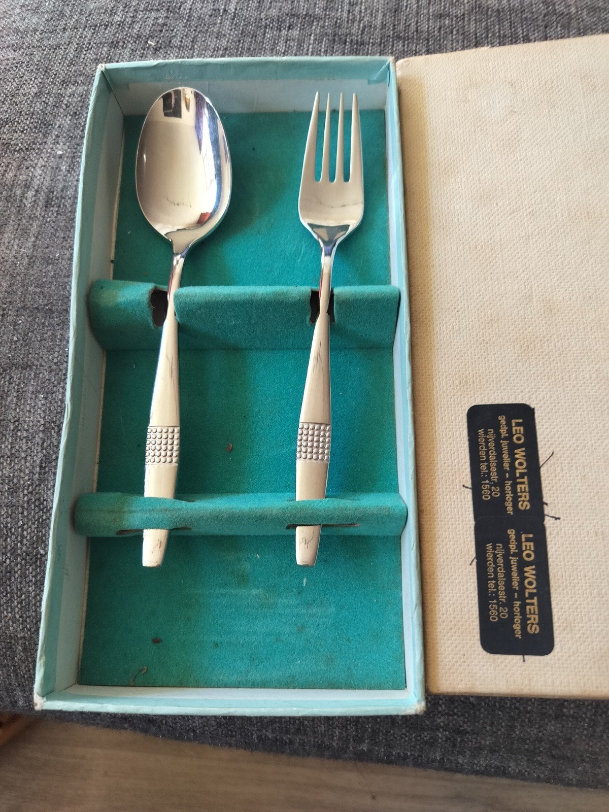 Vintage Keltum Stalen Bestek Set - Lepel en Vork, Ophalen of Verzenden