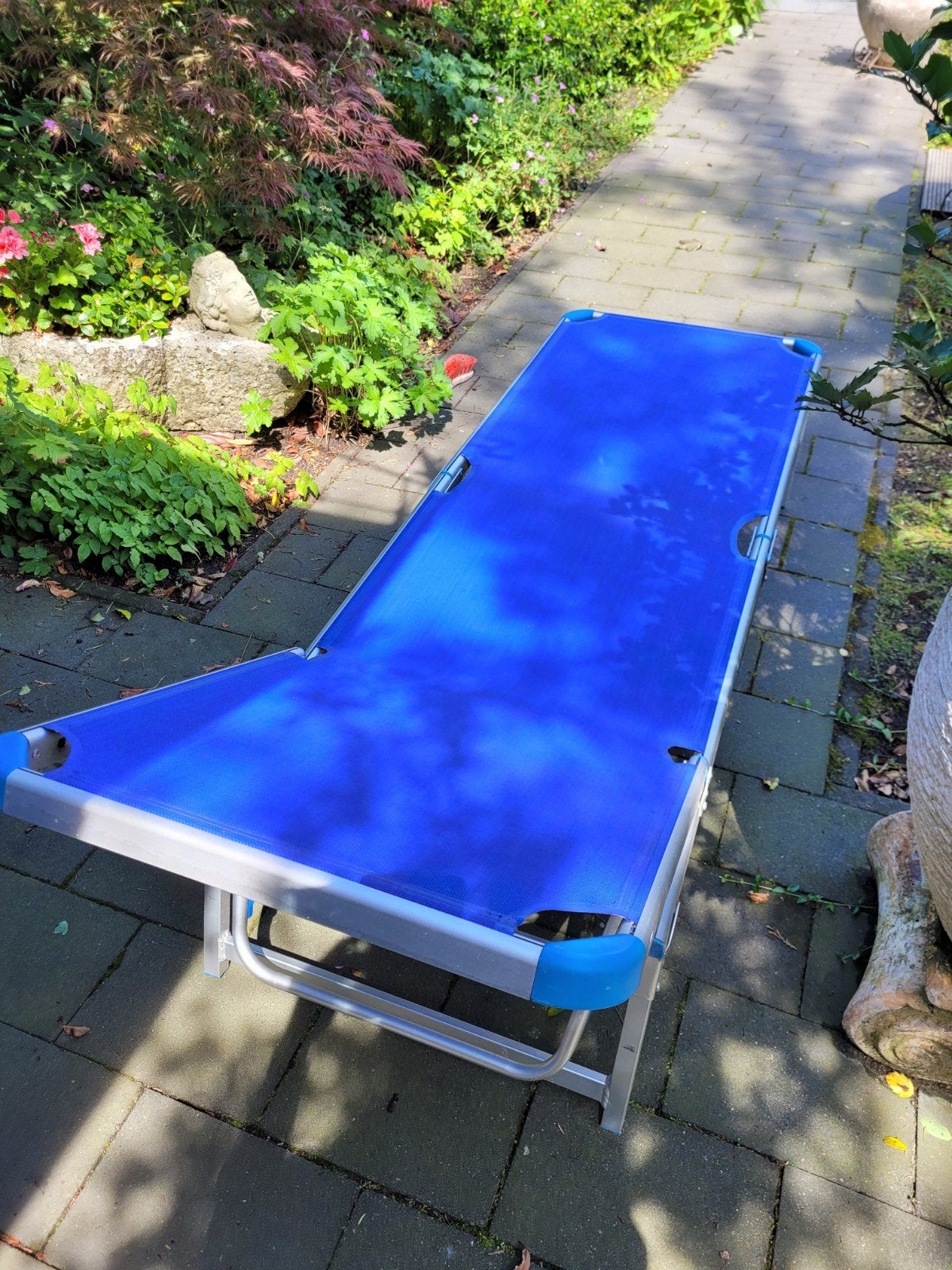 Verstelbaar zonne-ligbed met kussen, Ophalen, Aluminium, Verstelbaar