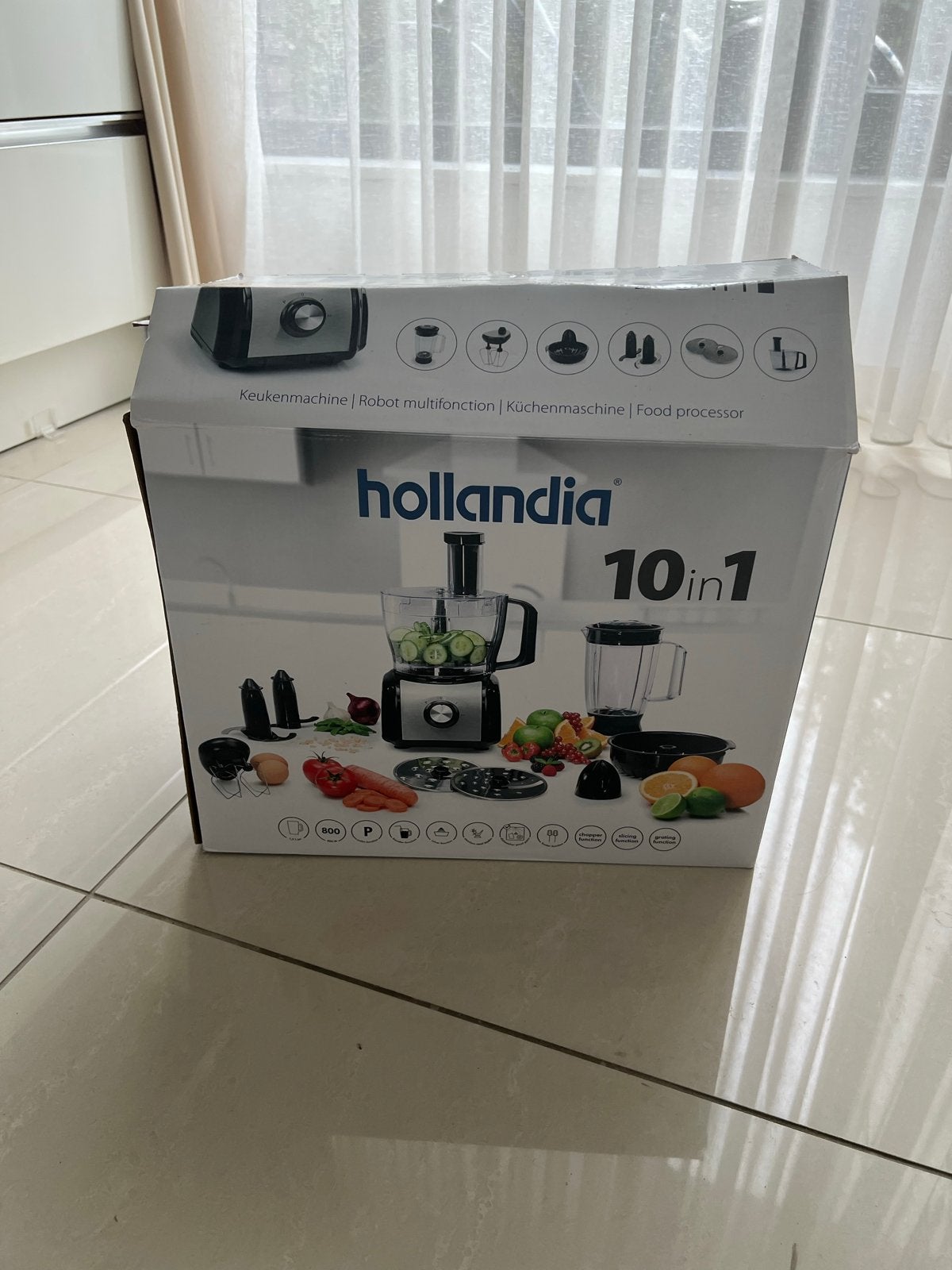 Hollandia 10-in-1 Keukenmachine, 2 tot 3 liter, Ophalen of Verzenden, Nieuw, 2 snelheden
