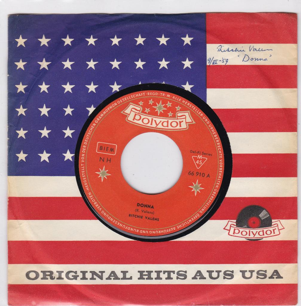 Ritchie Valens 1959, Gebruikt, Voor 1960, 7 inch, Single