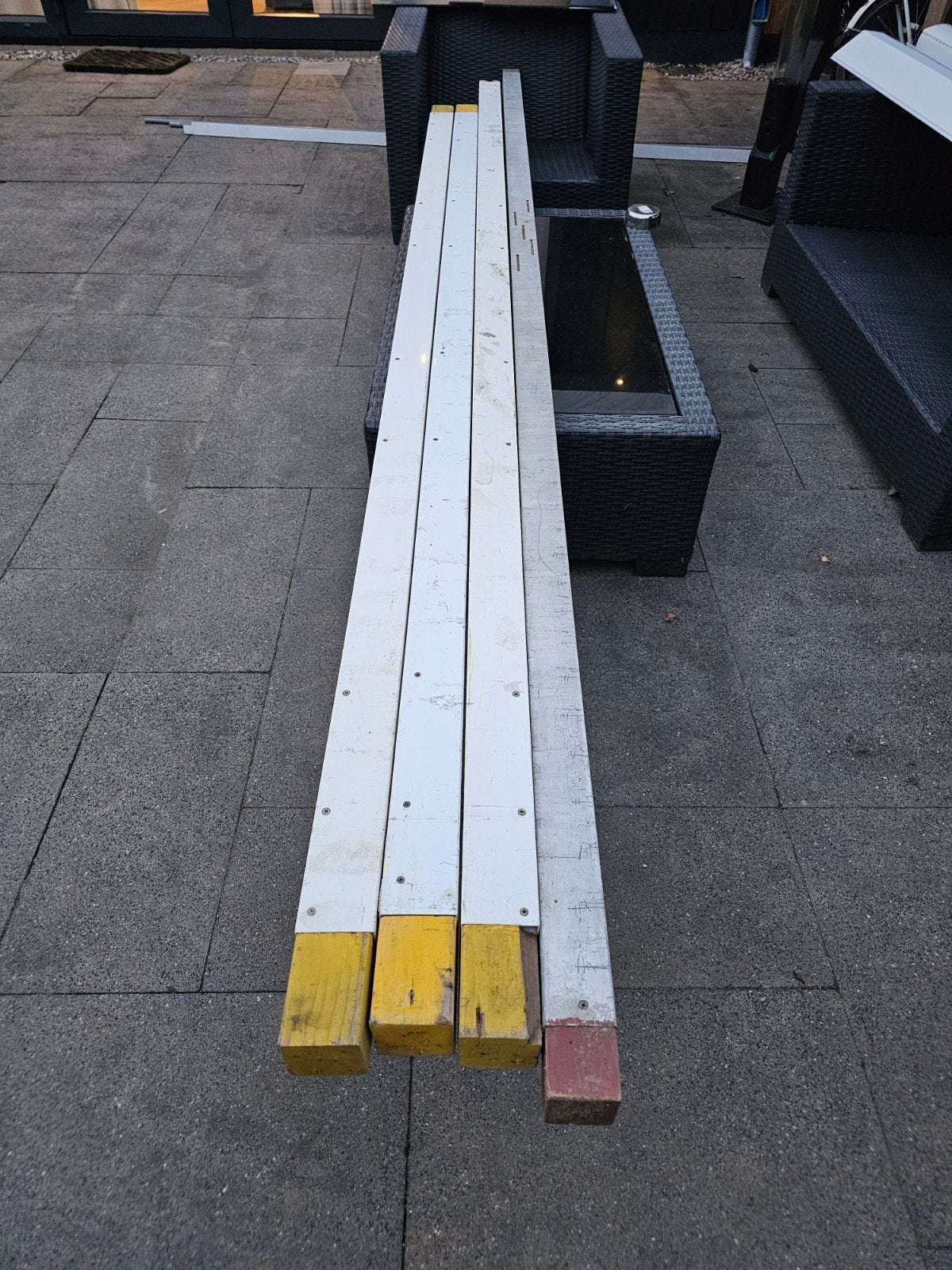 Metselprofielen, diverse lengtes (2x 300cm, 1x 330cm, 1x 360, Ophalen of Verzenden, Gebruikt