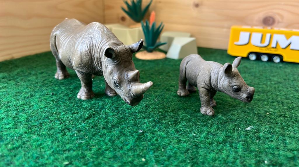 Schleich neushoorn, Ophalen of Verzenden, Zo goed als nieuw, Paard, Beeldje of Figuurtje