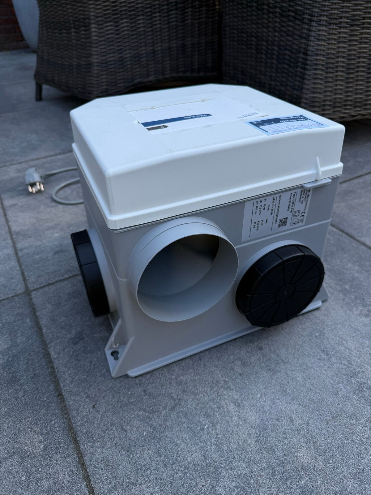 Itho Daalderop Ventilatiebox 2025 (zonder achterkant), Ophalen of Verzenden, Zo goed als nieuw, Ventilator en Afzuiger