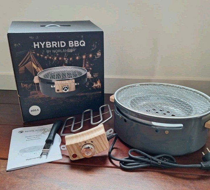 Nieuwe Norlander Hybrid BBQ - Elektrisch & Houtskool, Ophalen of Verzenden, Nieuw, Norländer