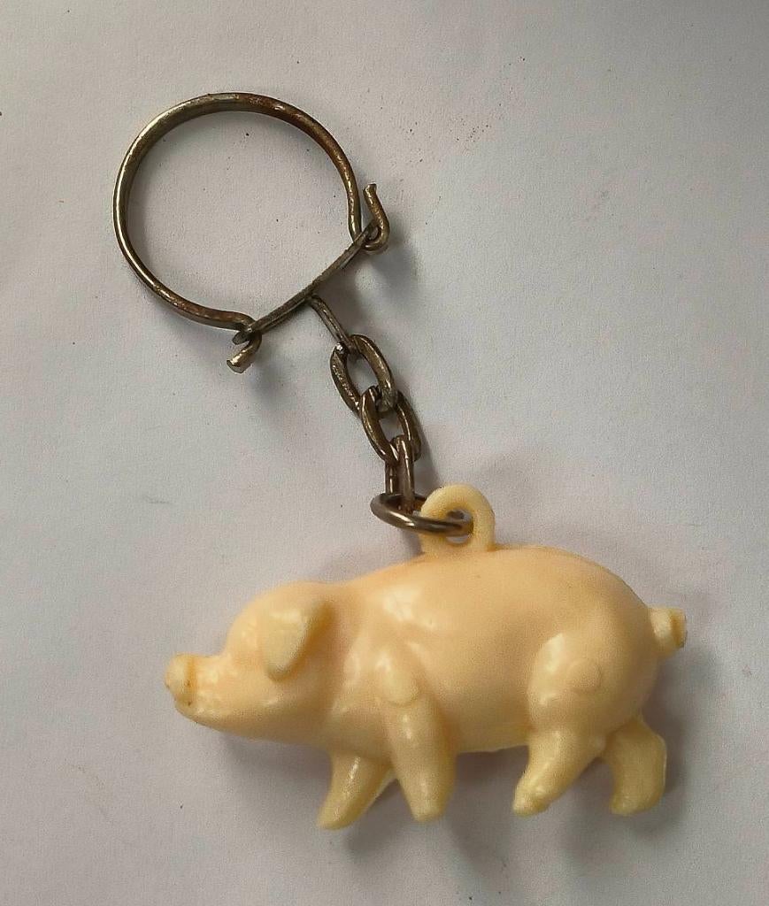 Varken sleutelhanger (licht beige), Ophalen of Verzenden, Zo goed als nieuw, Dier of Natuur