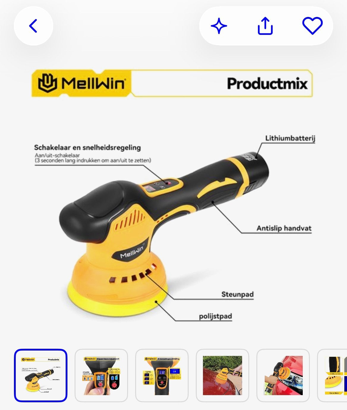 Melwin polijst machine, Ophalen of Verzenden, Zo goed als nieuw