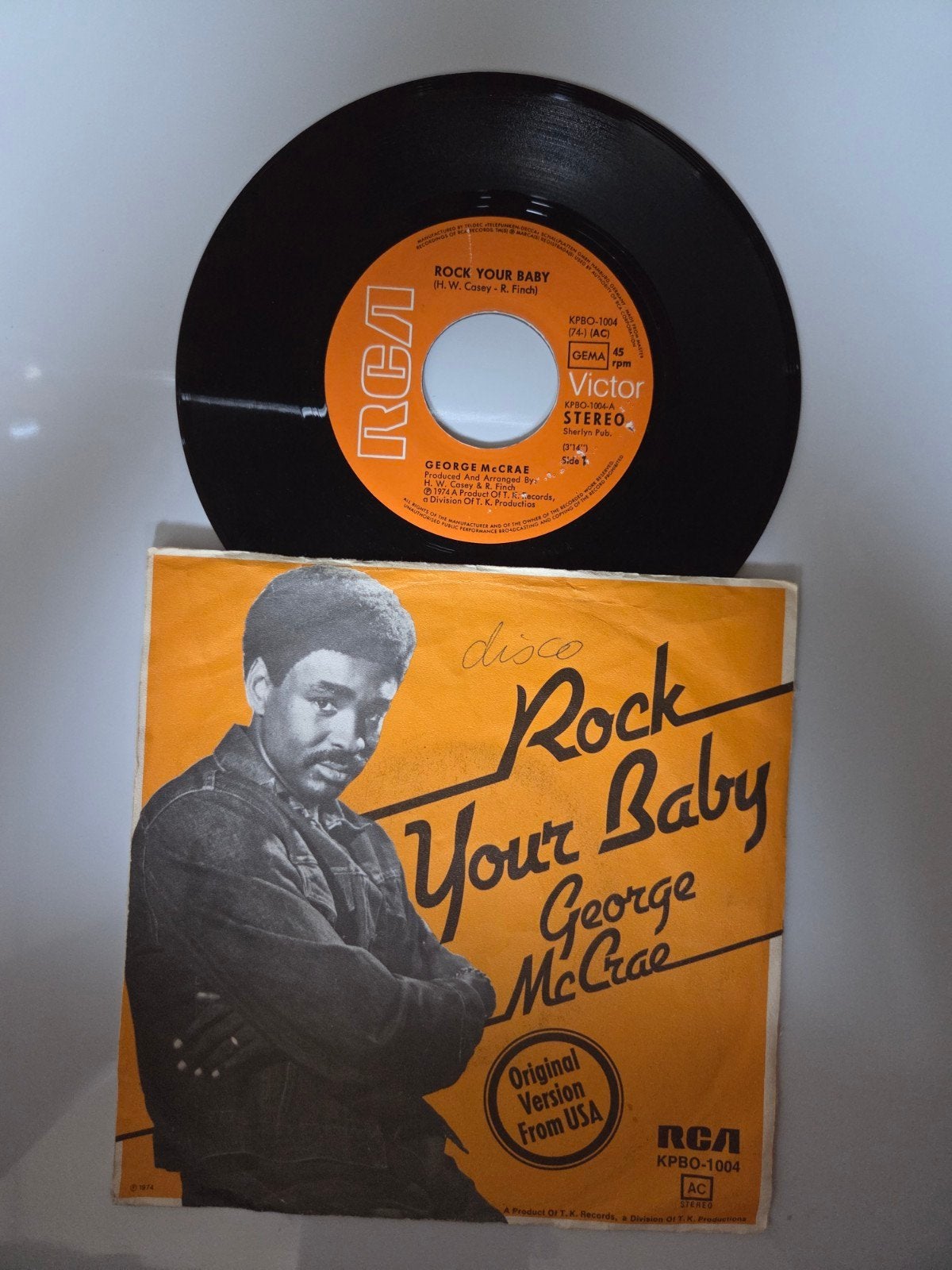 George McCrae - Rock your baby, Cd's en Dvd's, Vinyl Singles, Ophalen of Verzenden, Gebruikt, 7 inch, Pop