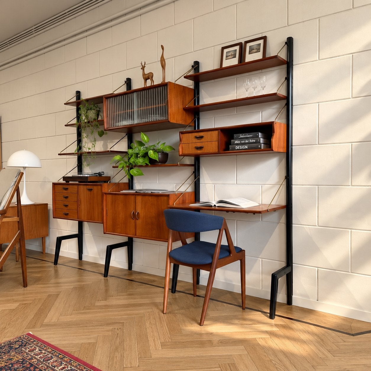 Vintage wandmeubel •Louis van Teeffelen•, 250 tot 300 cm, Gebruikt, 200 cm of meer, .