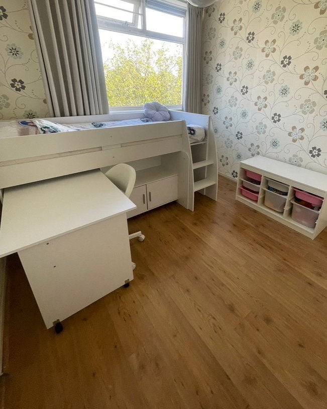 Halfhoogslaper Beau met bureau, Ophalen, Gebruikt, Halfhoogslaper