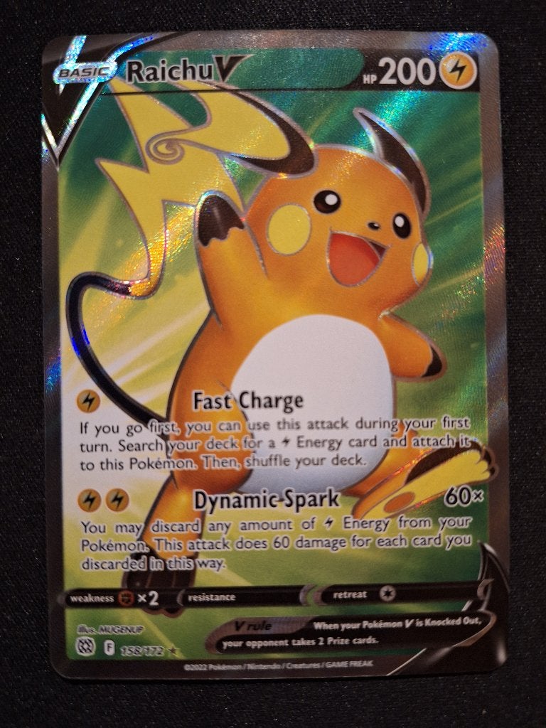 Raichu V #158 (Brilliant Stars), Verzenden, Zo goed als nieuw, Losse kaart