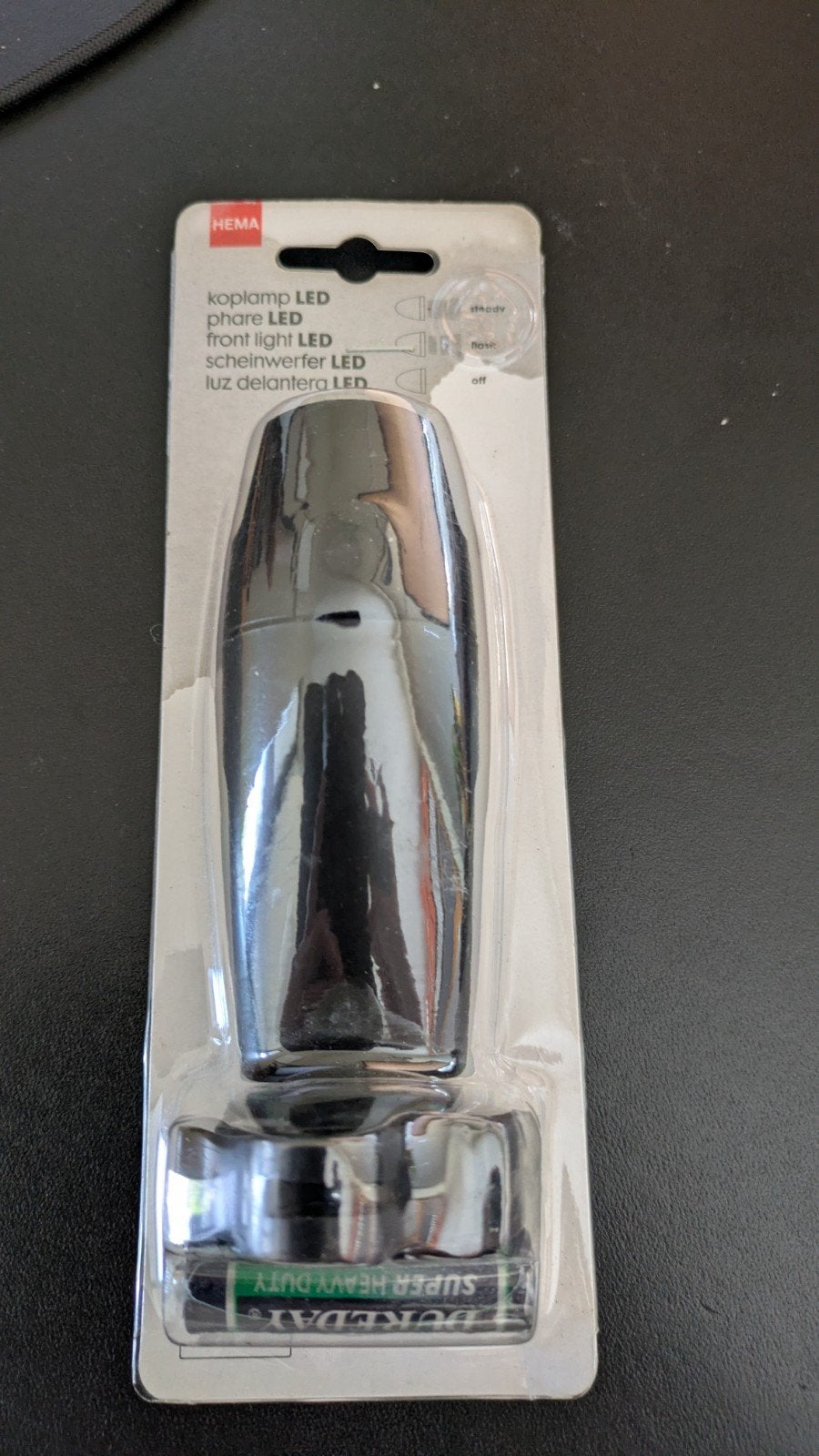 Led koplamp voor de fiets Hema nieuw!, Waterbestendig, Batterij, Voorlicht, Nieuw