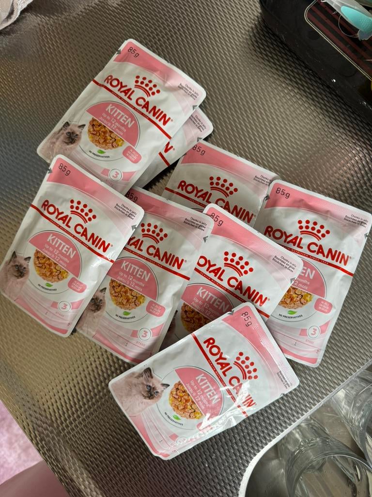 8 zakjes royal canin junior, Dieren en Toebehoren, Dierenvoeding, Ophalen, Kat