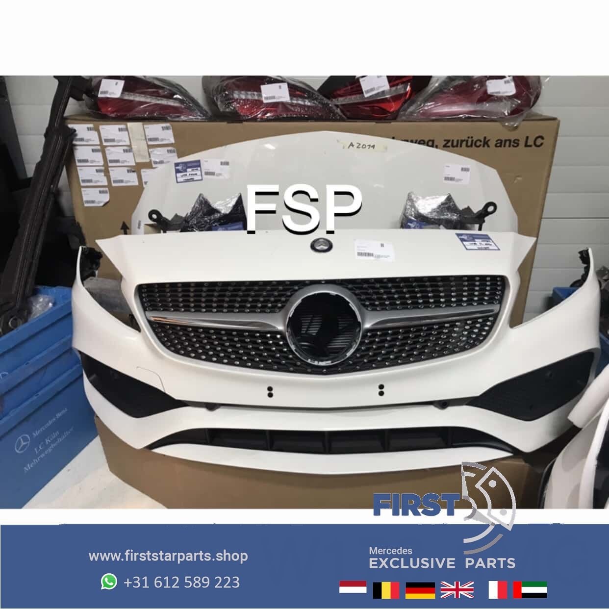 W176 FACELIFT AMG VOORKOP Mercedes A Klasse 2018 WIT ORIGINE, Gebruikt, -, Voor, Ophalen of Verzenden