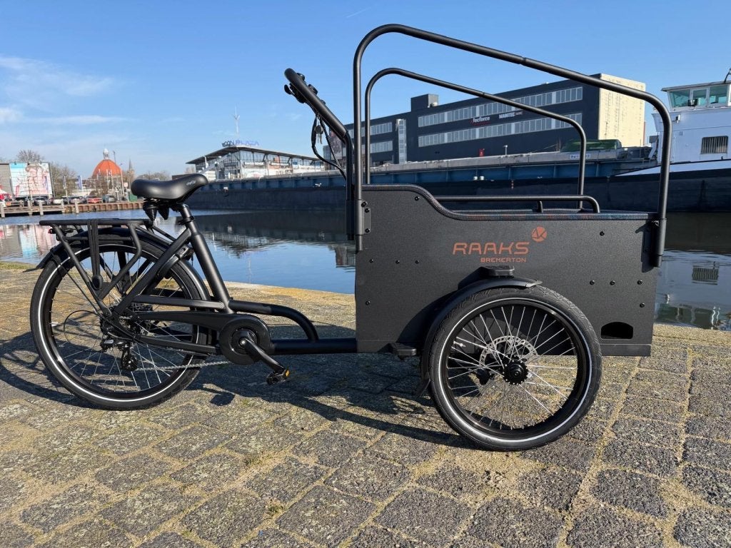 Fietshokje Hoofddorp: Raaks Bremerton e-bakfiets NIEUW, Fietsen en Brommers, Fietsen | Bakfietsen, 4 kinderen of meer, Huif, Niet ingevuld