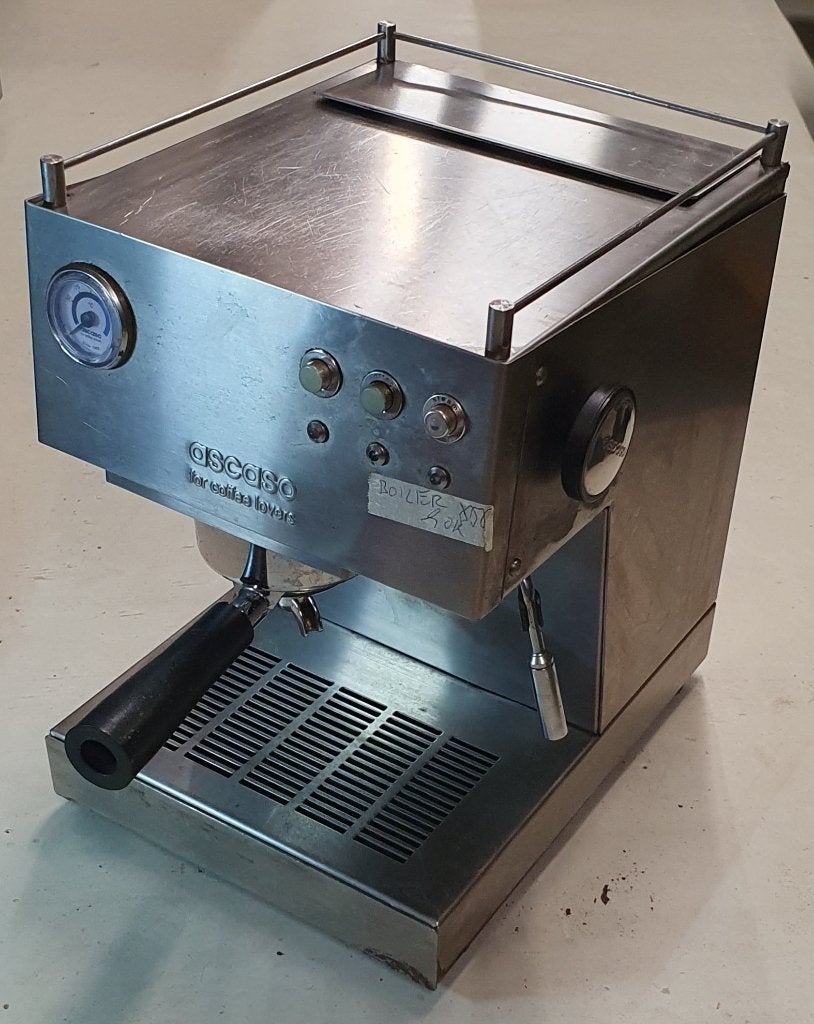Ascaso Uno Inox M.F. Prof. - OPKNAPPER of ONDERDELEN, Ophalen, Afneembaar waterreservoir, Espresso apparaat, 10 kopjes of meer