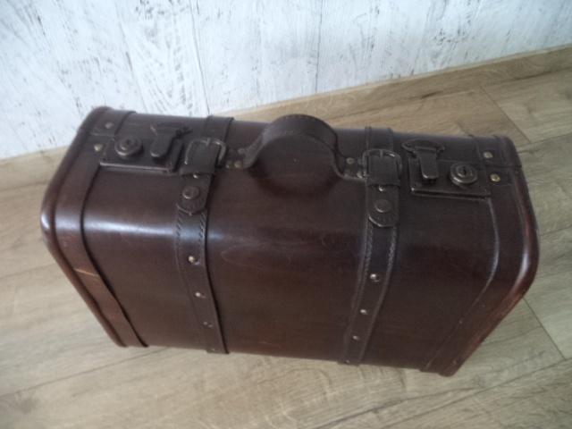 vintage houten koffer, Sieraden, Tassen en Uiterlijk, Koffers, Overige materialen, Gebruikt, Slot, Minder dan 50 cm