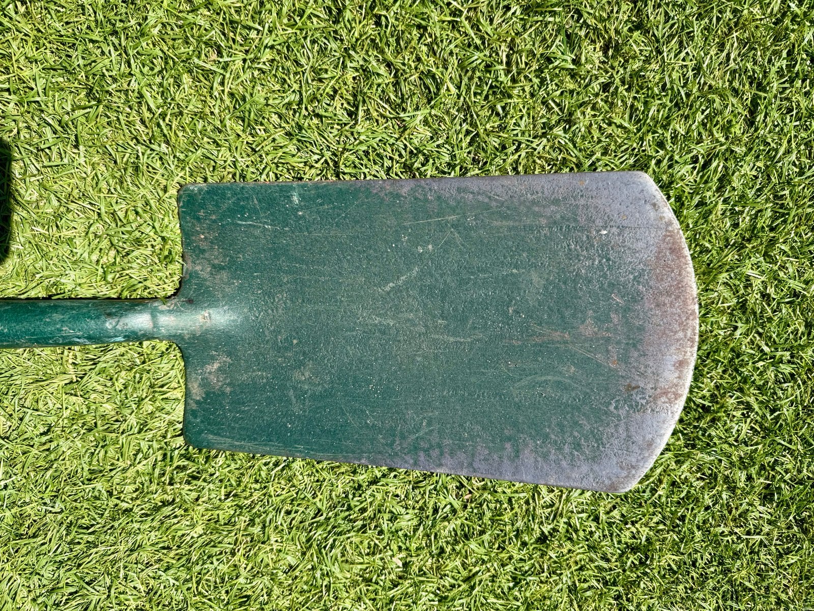 Stevige groene spade voor tuinwerk, Ophalen, Gebruikt, Spade