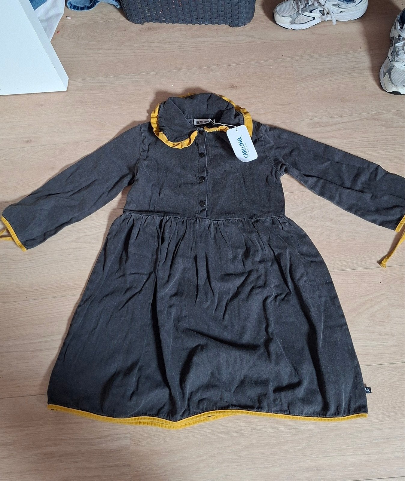carlijnq jurkje 122 128 grijs kind meisje, Meisje, Carlijnq, Nieuw, Ophalen of Verzenden
