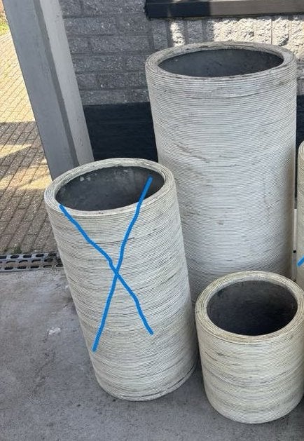 Grote witte buitenpot voor binnenplant, Tuin en Terras, Bloempotten, Kunststof, Gebruikt, Rond, Binnen